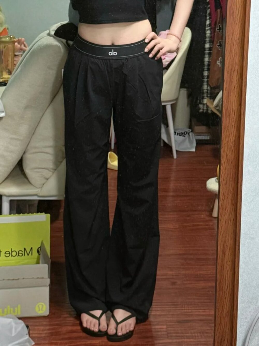 ALO Yoga Suit Up Trouser Black (Regular XS) Straight-leg Quiet Luxury🖤 - Picture 7 of 8